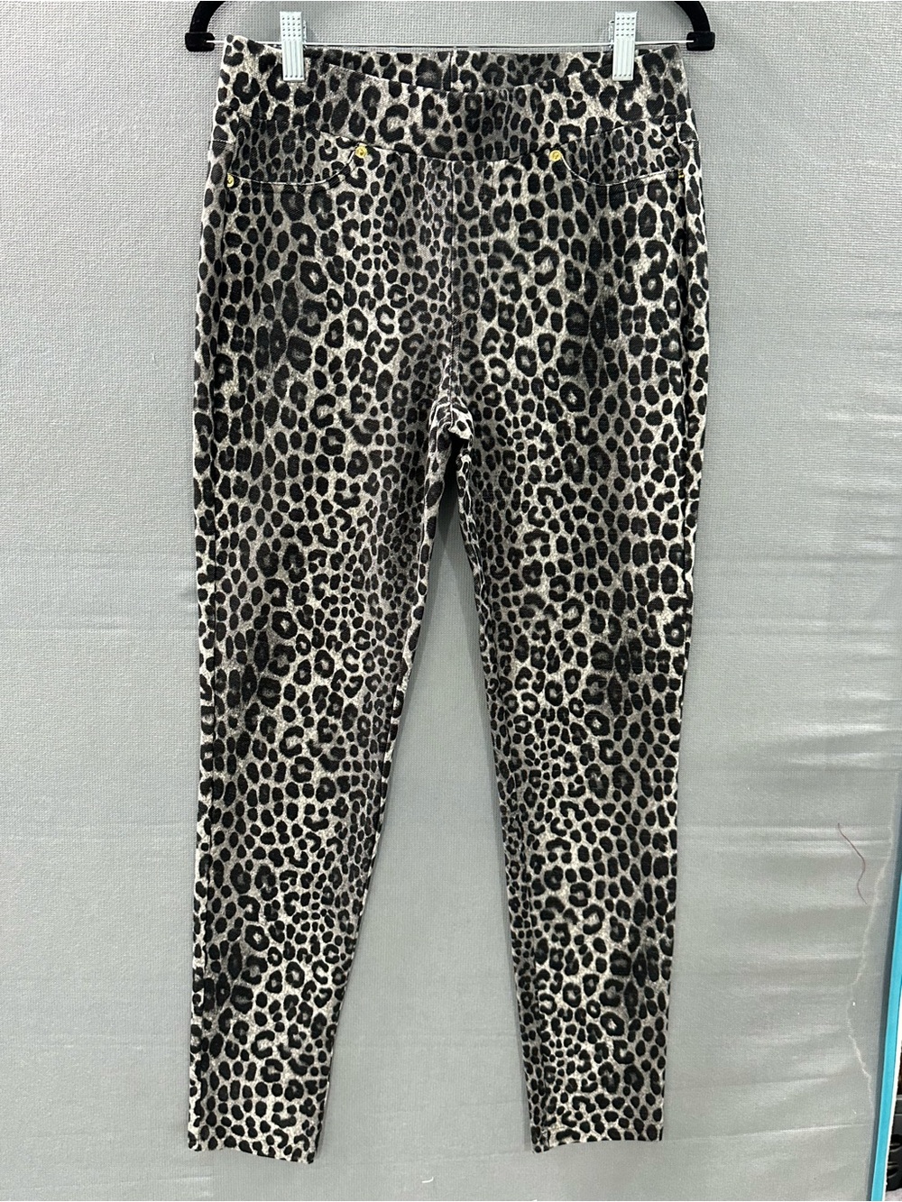 Michael Kors Black & White Leopard Print Leggings